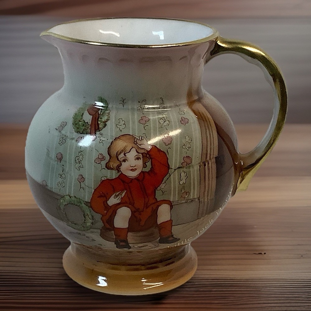 Antique Royal‎ Bayreuth Bavaria Little Jack Horner Nursery Rhyme Creamer/Pitcher